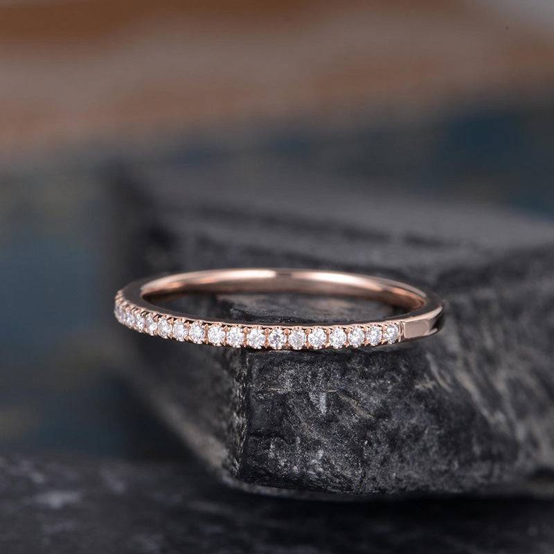 Half Eternity Thin Women's Wedding Band