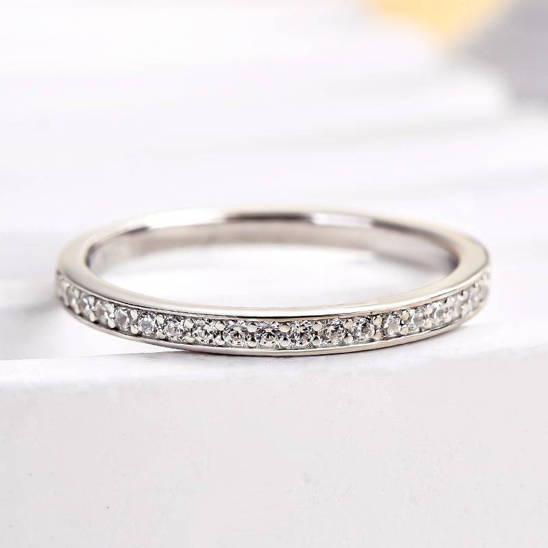 Curved Half Wedding Ring