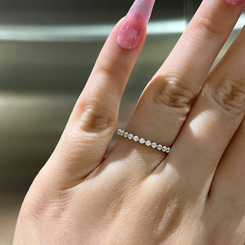 Round Cut Full Eternity Classic Ring