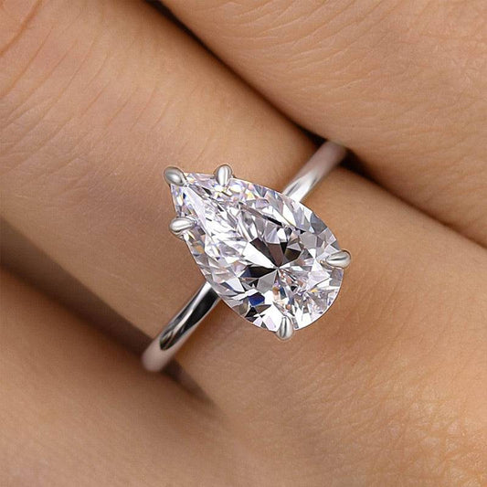 Classic Pear Cut Engagement Ring for Women