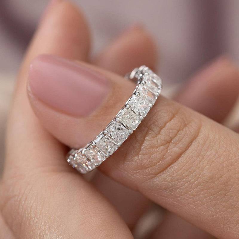 Radiant Cut Elegant Wedding Ring