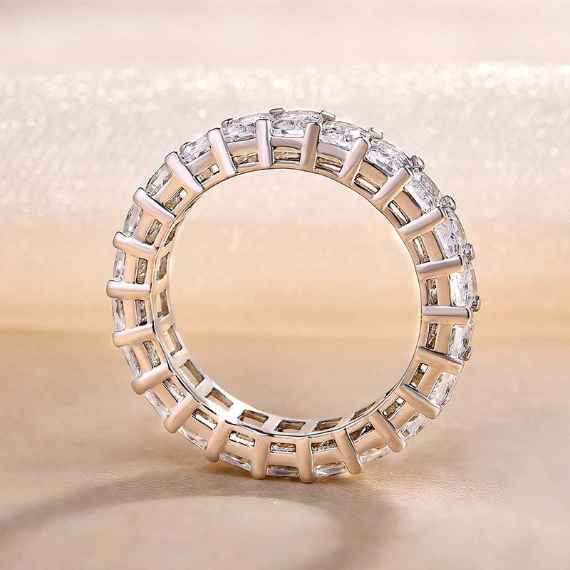 Radiant Cut Elegant Wedding Ring