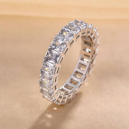 Radiant Cut Elegant Wedding Ring