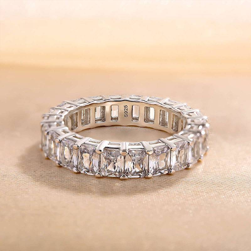 Radiant Cut Elegant Wedding Ring