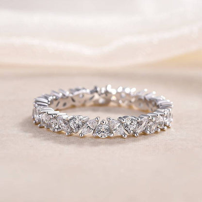 Fashion Marquise Cut & Round Cut Stackable Wedding Ring