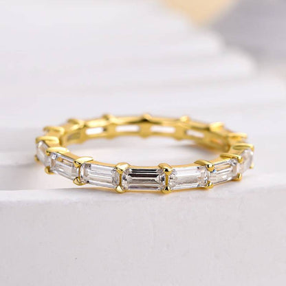 Emerald Cut  Stackable Ring For Women