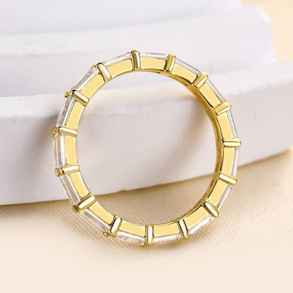 Emerald Cut  Stackable Ring For Women