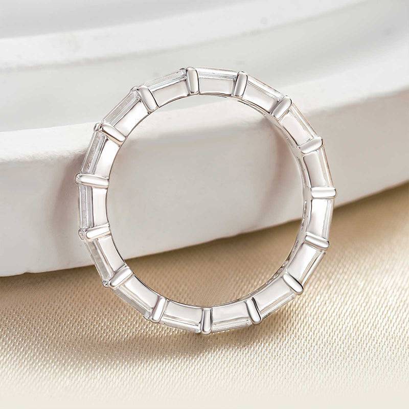 Emerald Cut  Stackable Ring For Women