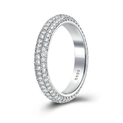 Vintage Three-Row Wedding Ring for Women