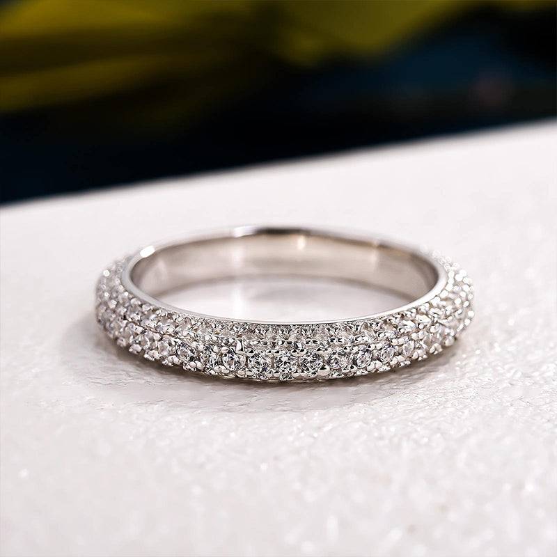 Vintage Three-Row Wedding Ring for Women