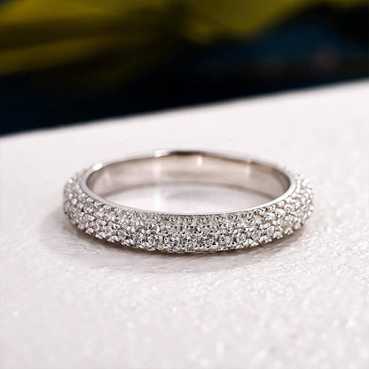 Vintage Three-Row Wedding Ring for Women
