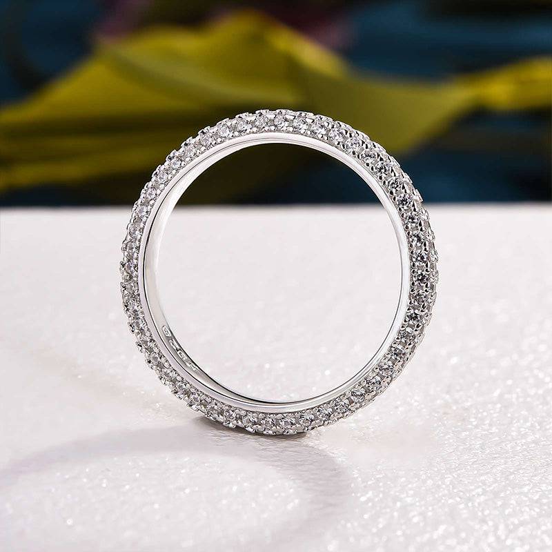 Vintage Three-Row Wedding Ring for Women