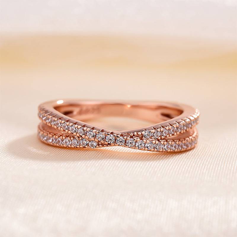 Criss Cross Wedding Ring For Women