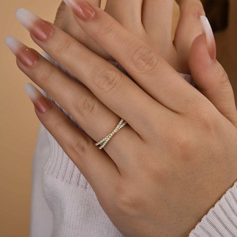 Criss Cross Wedding Ring For Women