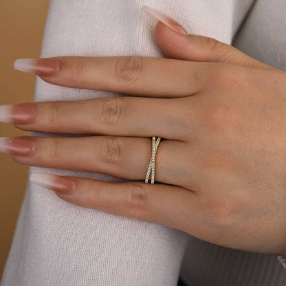 Criss Cross Wedding Ring For Women