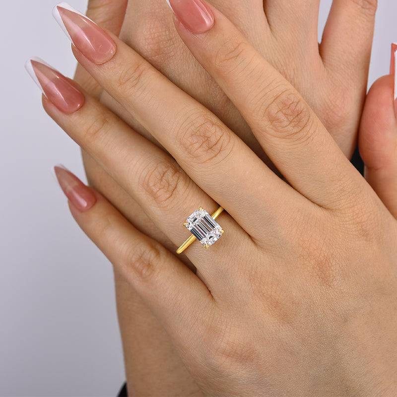 Emerald Cut Solitaire Engagement Ring