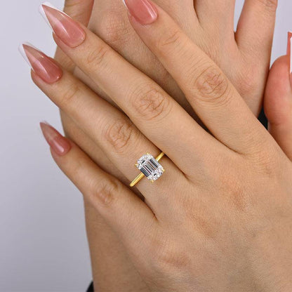 Emerald Cut Solitaire Engagement Ring