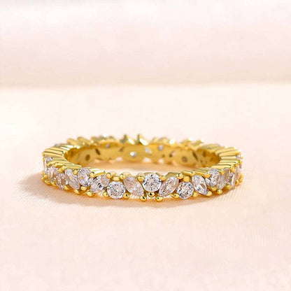 Fashion Marquise Cut & Round Cut Stackable Wedding Ring