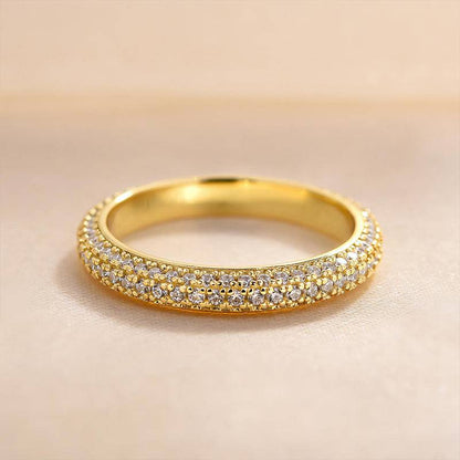 Vintage Three-Row Wedding Ring for Women