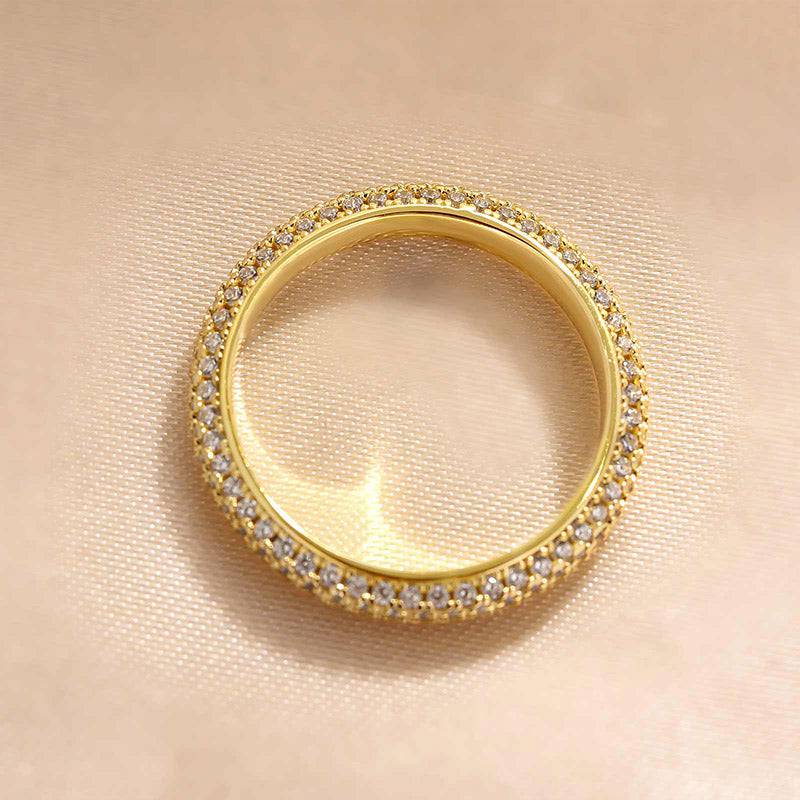 Vintage Three-Row Wedding Ring for Women