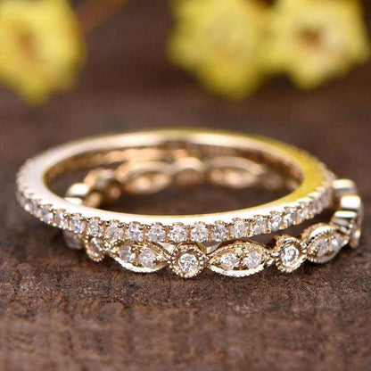 Full Eternity Wedding Ring Set
