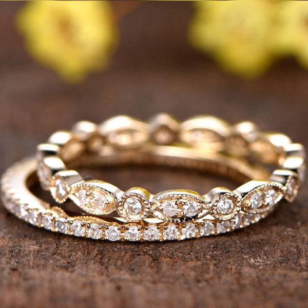 Full Eternity Wedding Ring Set