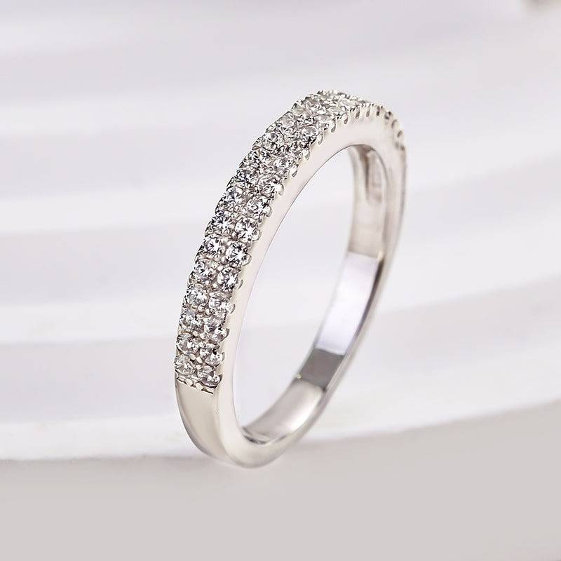 Double Halo Round Cut Wedding Ring