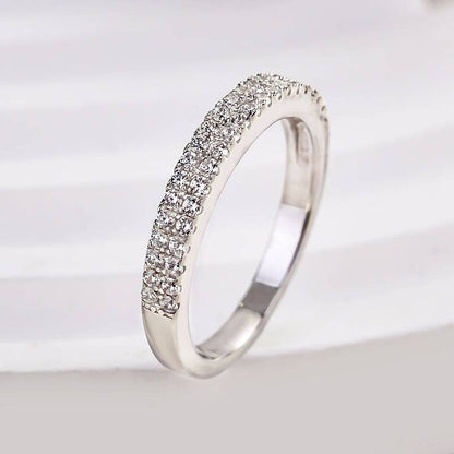 Double Halo Round Cut Wedding Ring