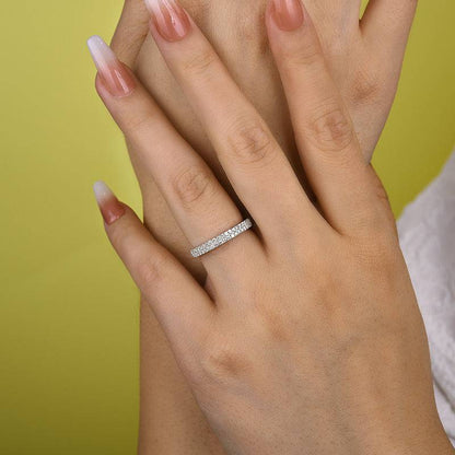 Double Halo Round Cut Wedding Ring