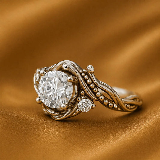Luxe Silver Zirconia Branch Ring