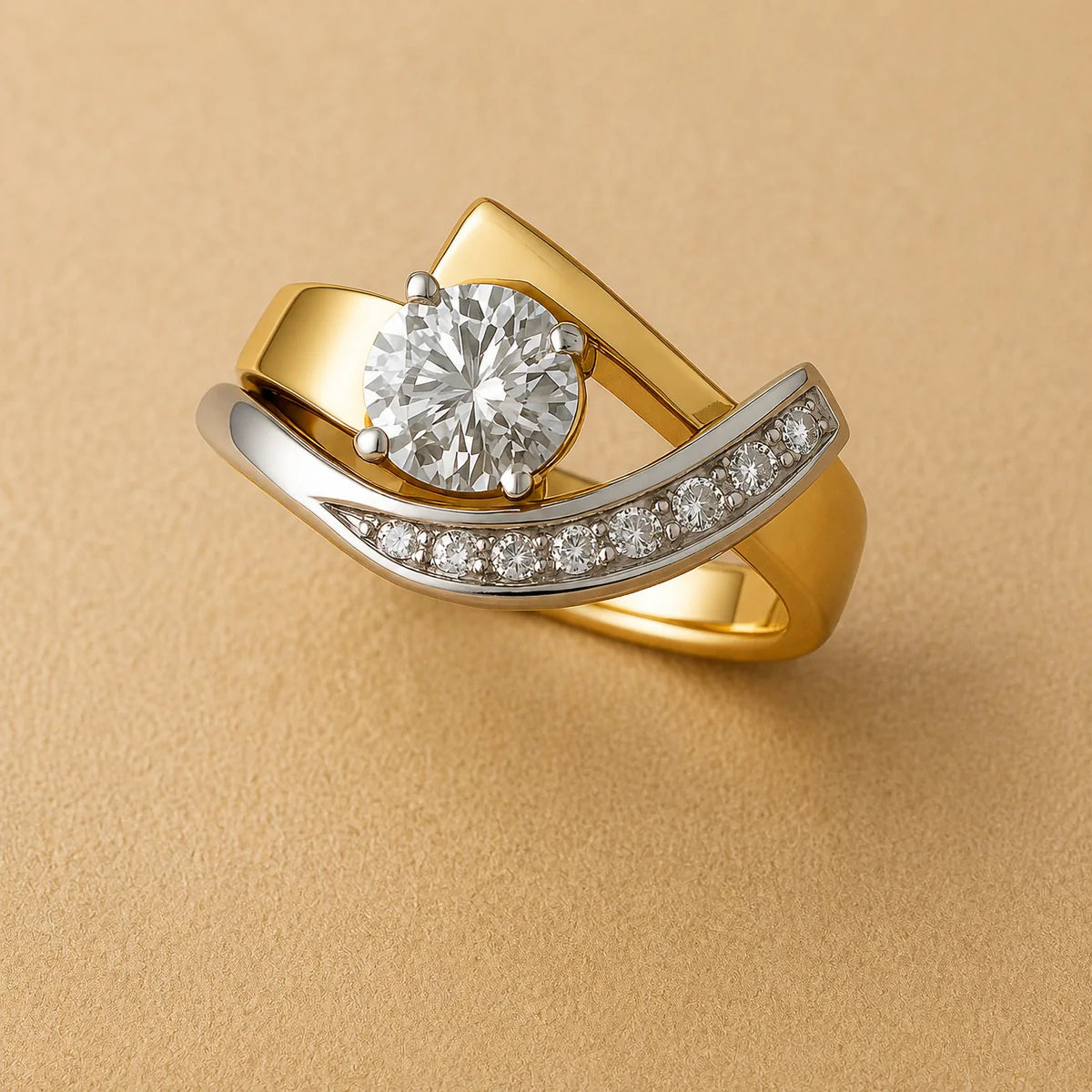 Artistic Dual Tone Ring