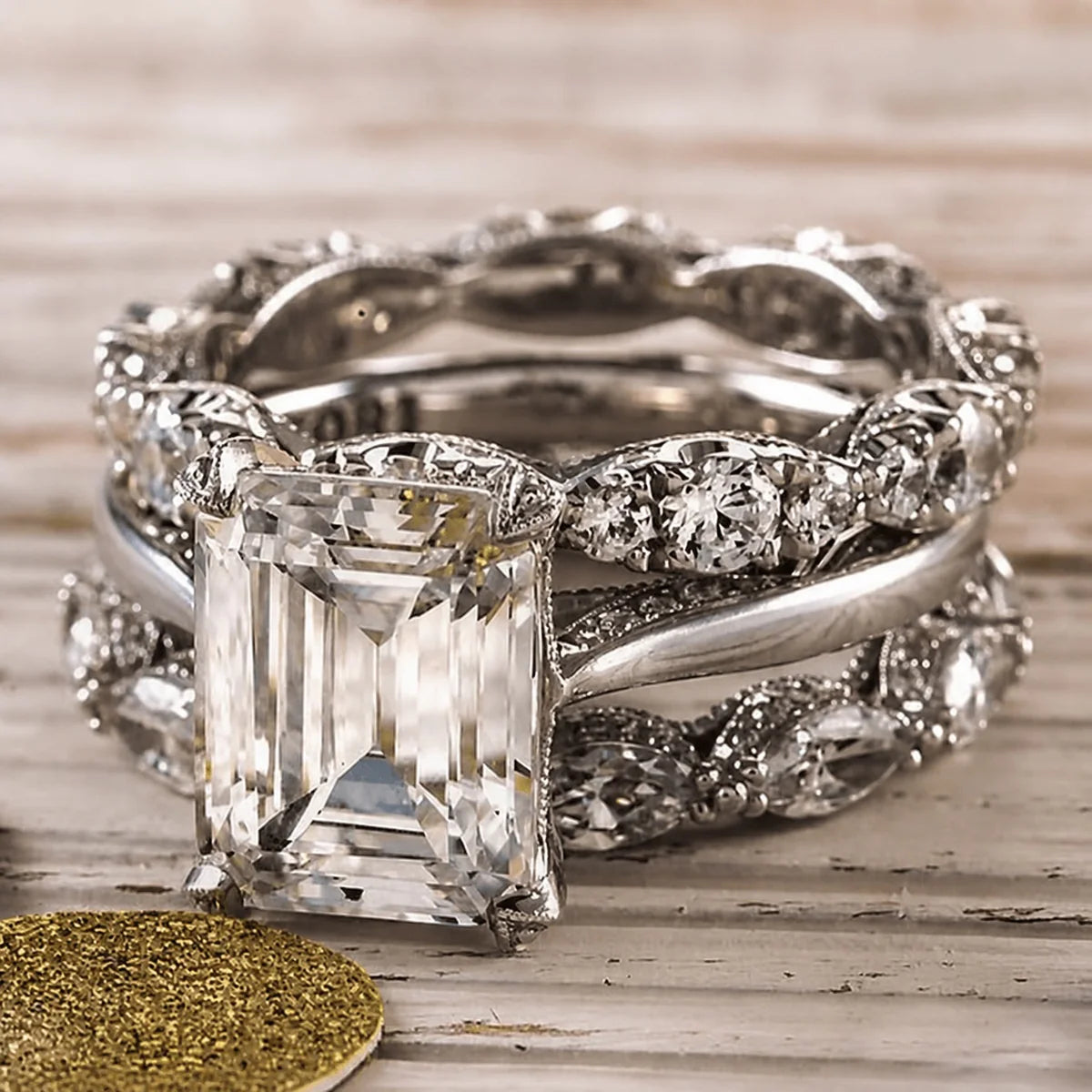 Vintage Silver Bright Layer Ring