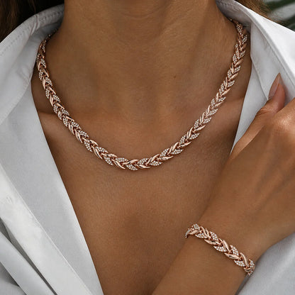 Elegant Glass Rhinestone Fish Tail Set