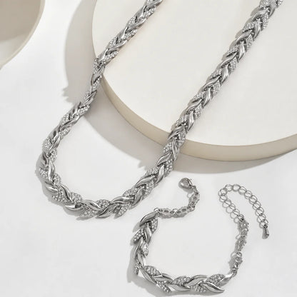 Elegant Glass Rhinestone Fish Tail Set
