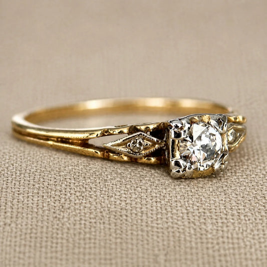 Dazzling Gold Crystal Ring
