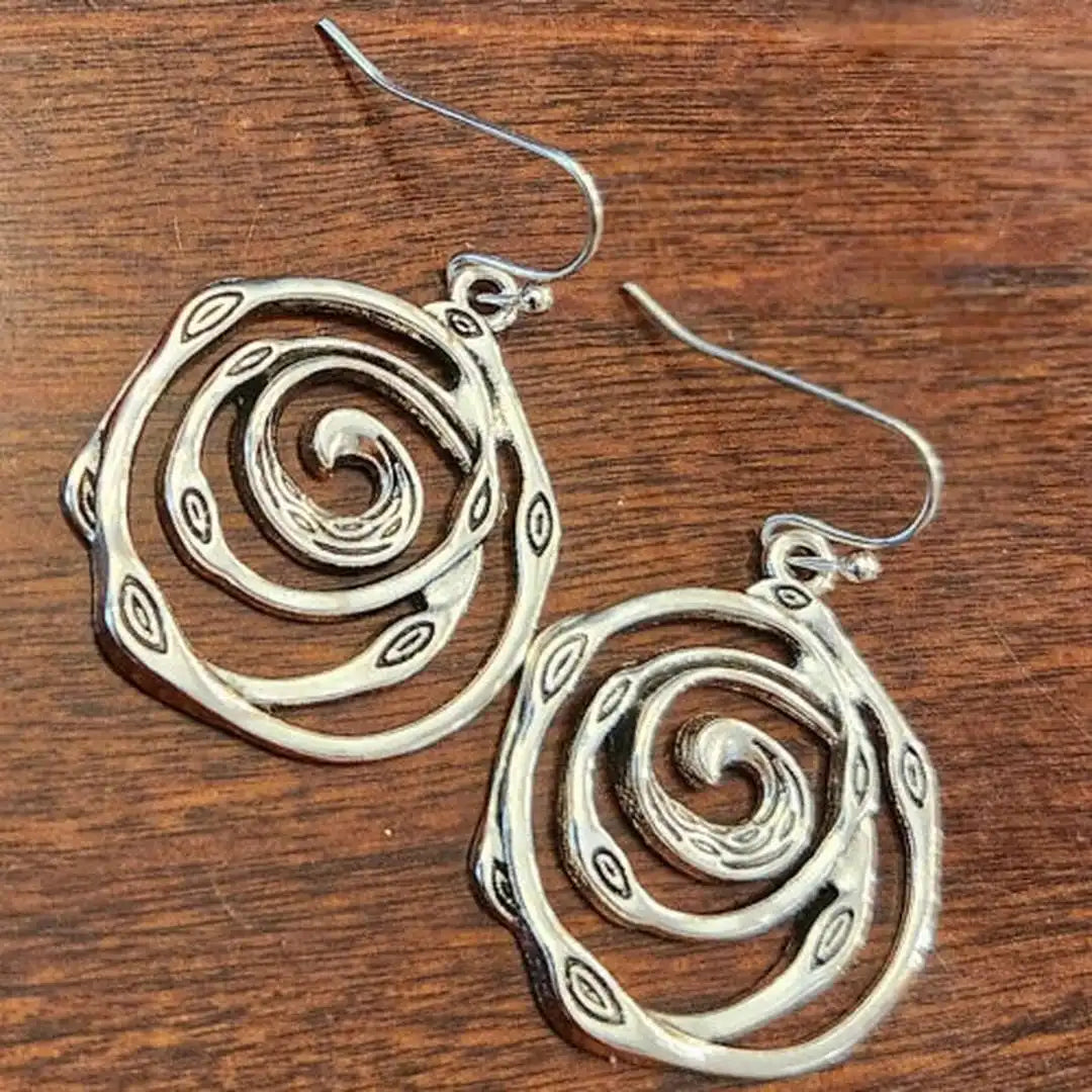 Vintage Silver Maze Earrings
