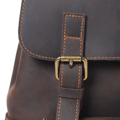 Leather backpack with drawstring | FLAM