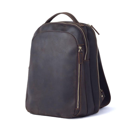 Light brown leather backpack | TOLEDO