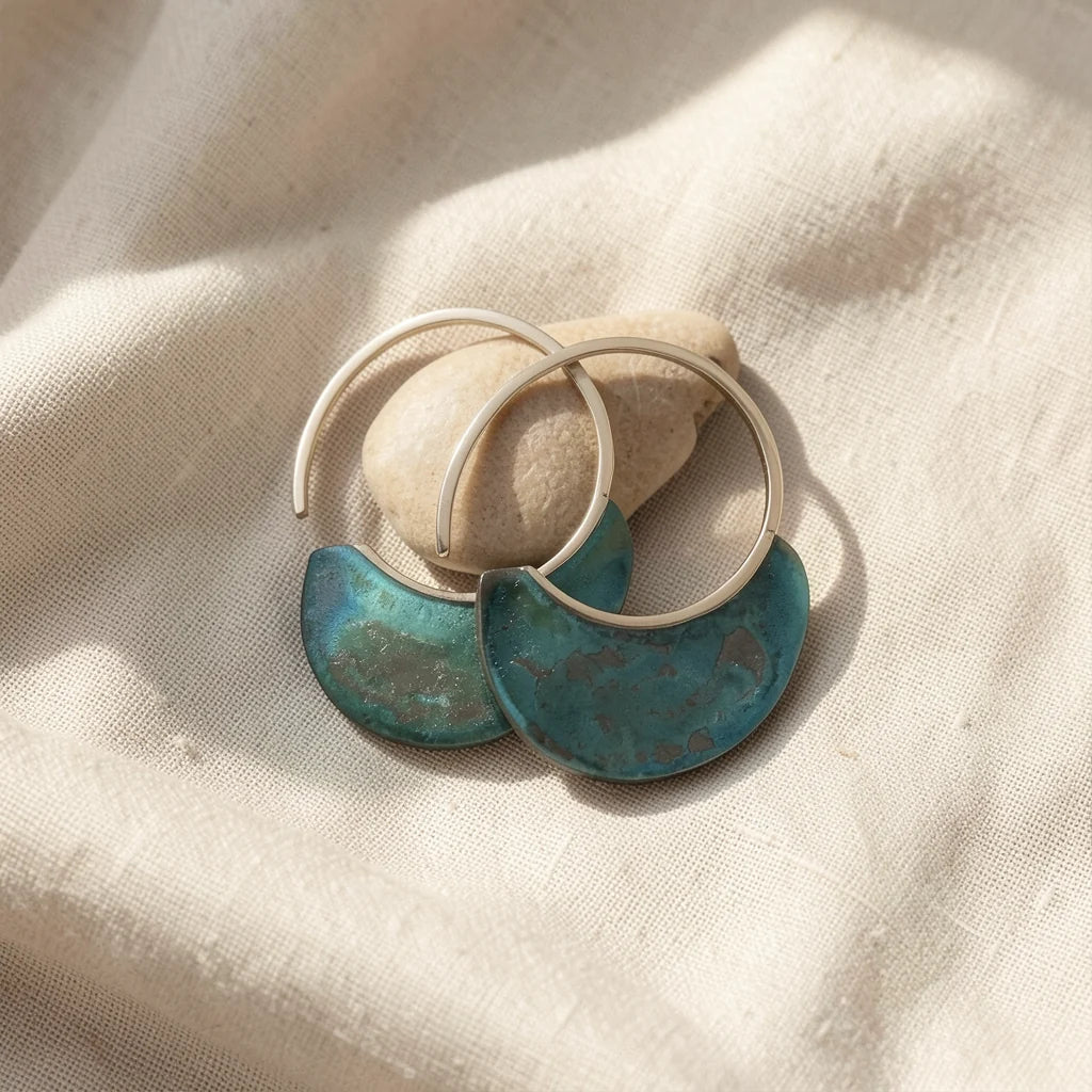 Vintage Worn Turquoise Earrings