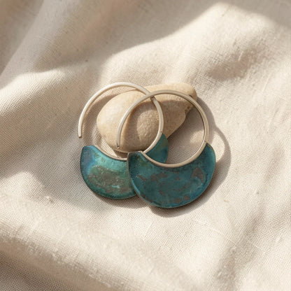 Vintage Worn Turquoise Earrings