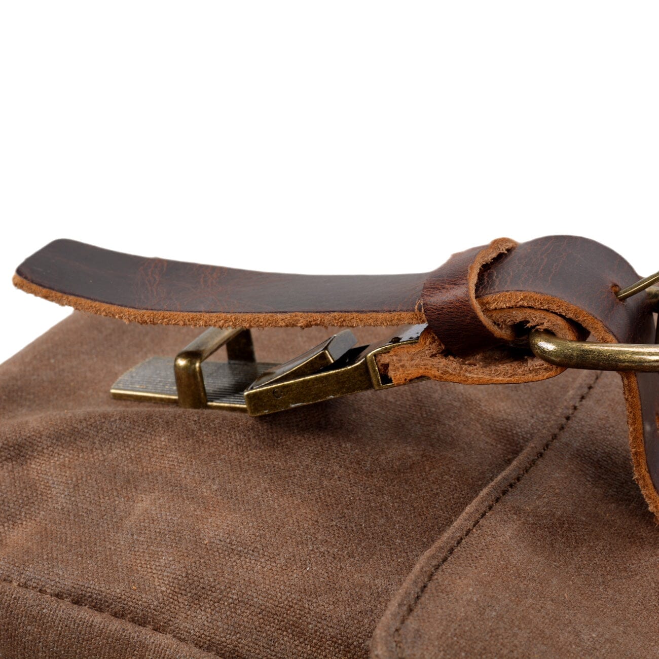Canvas and leather shoulder bag | BRUGES