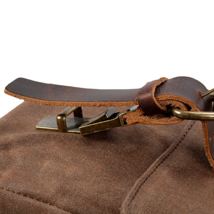 Canvas and leather shoulder bag | BRUGES