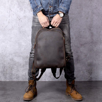 Light brown leather backpack | TOLEDO