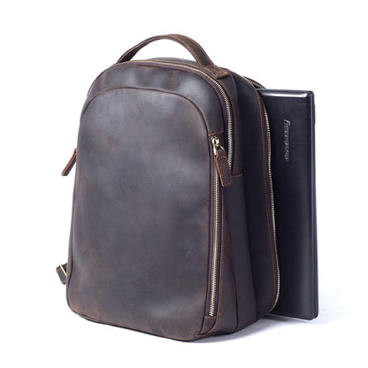 Light brown leather backpack | TOLEDO